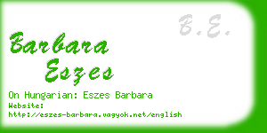 barbara eszes business card